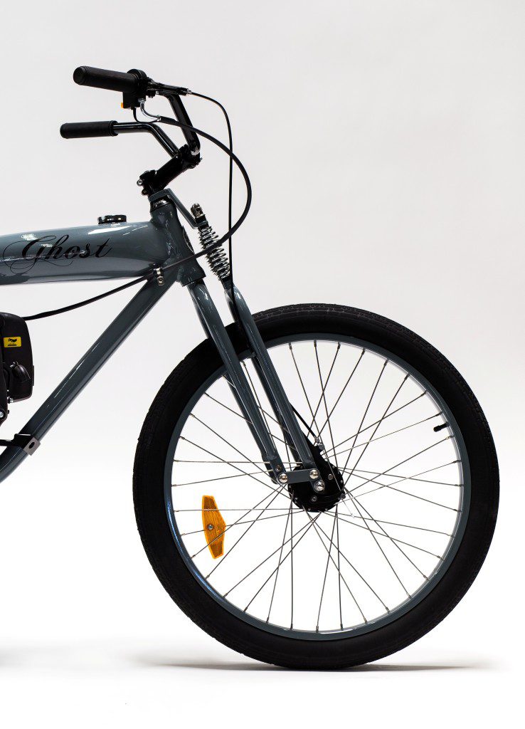 An electric bike is shown against a white background.