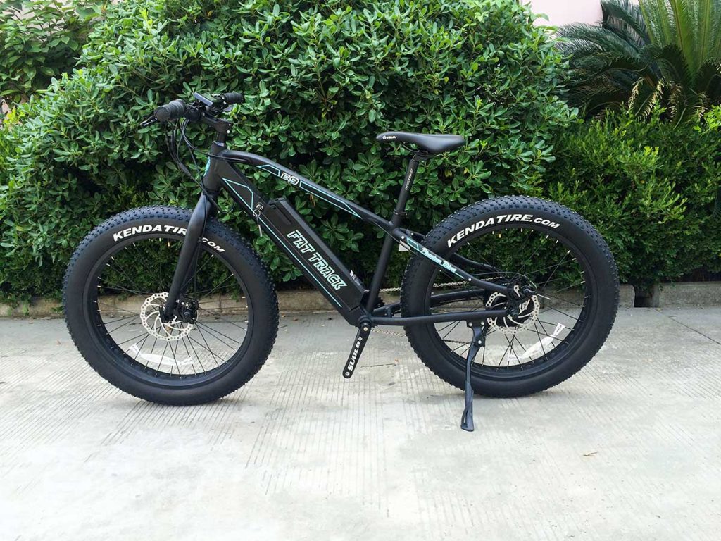 Side view of the Fat Track electric mountain bike by Phantom Bikes