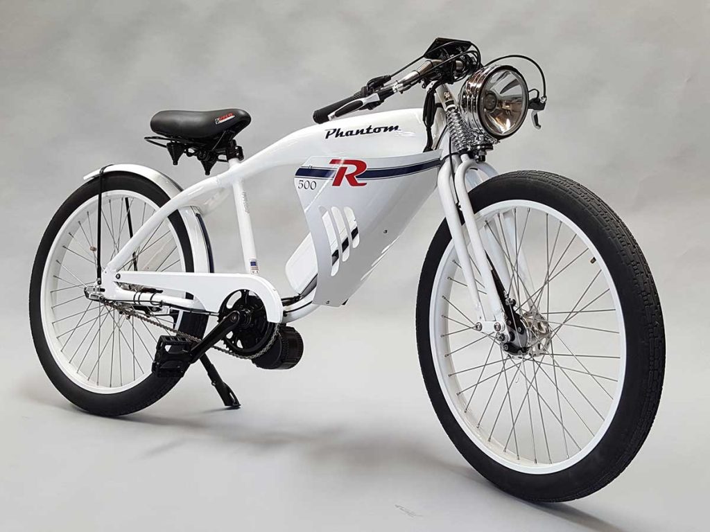 Phantom R electric motor bike in white