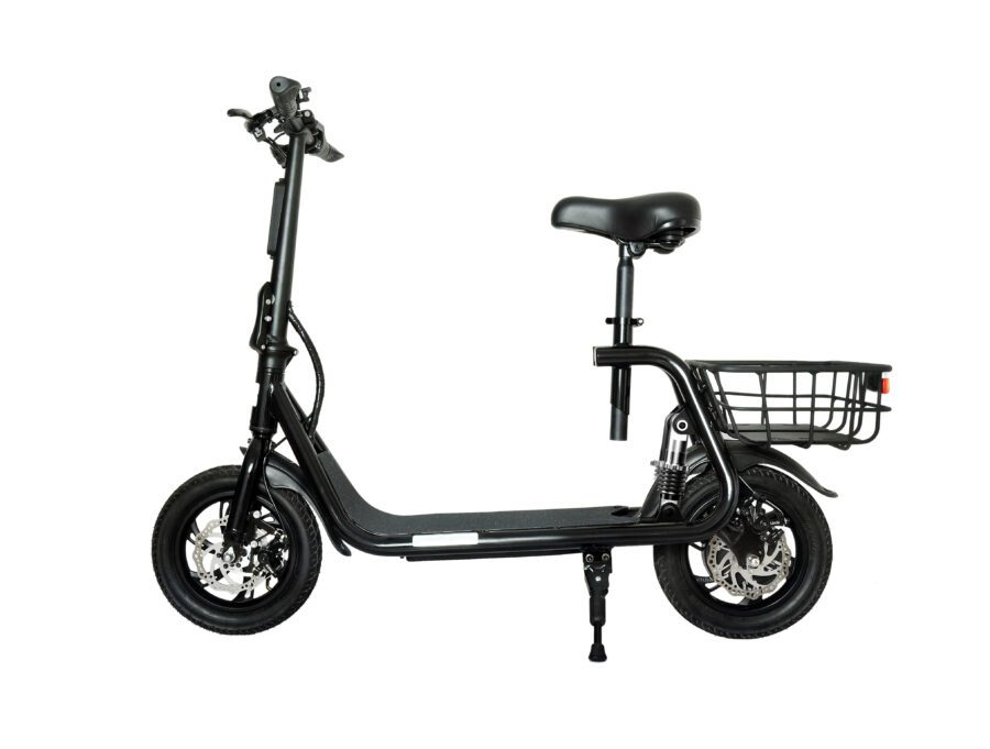 An EZGO C1 electric scooter on a white background.