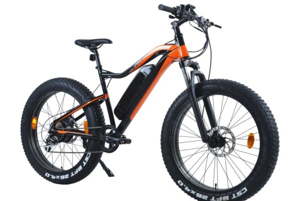 Phantom Warrior e-bike in orange and black