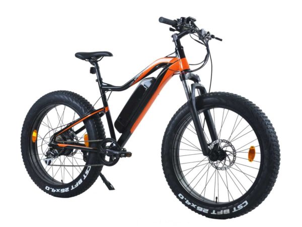 Phantom Warrior e-bike in orange and black