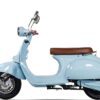 A Blue Color Adventure Scooter With A White Background