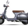 A Gray Color Adventure Scooter With A White Background