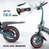 An EURO C3 electric scooter with a dual braking system.